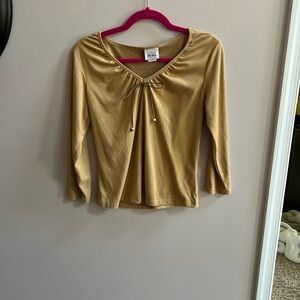 Jason Maxwell Gold Women's Ultra Suede Blouse
